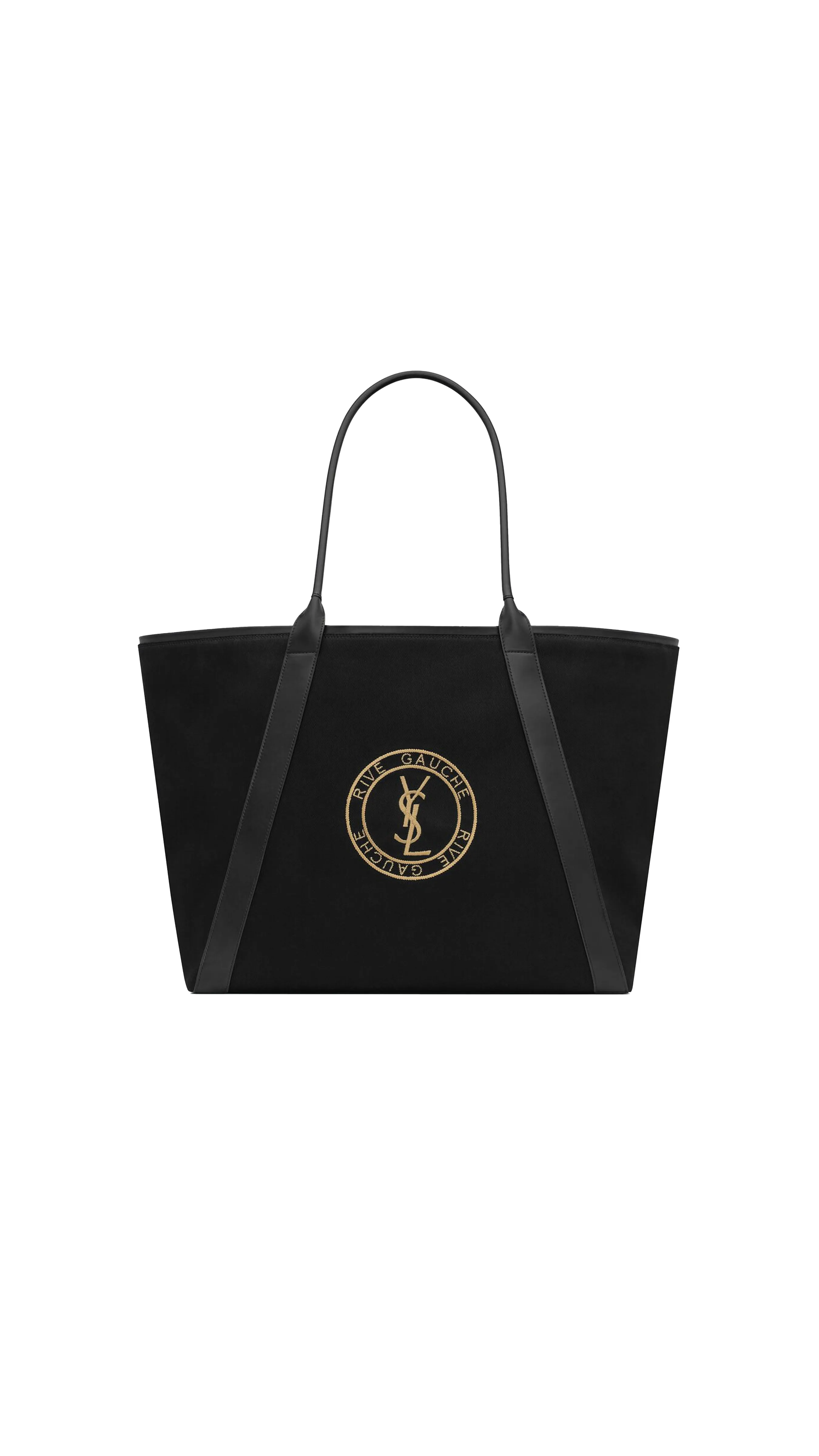 Rive Gauche Tote Bag In Canvas - Black