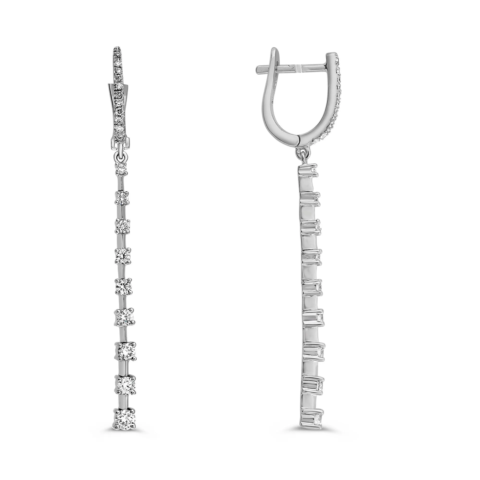 ROSET Opulence 14K White Gold Dangle Diamond Earrings