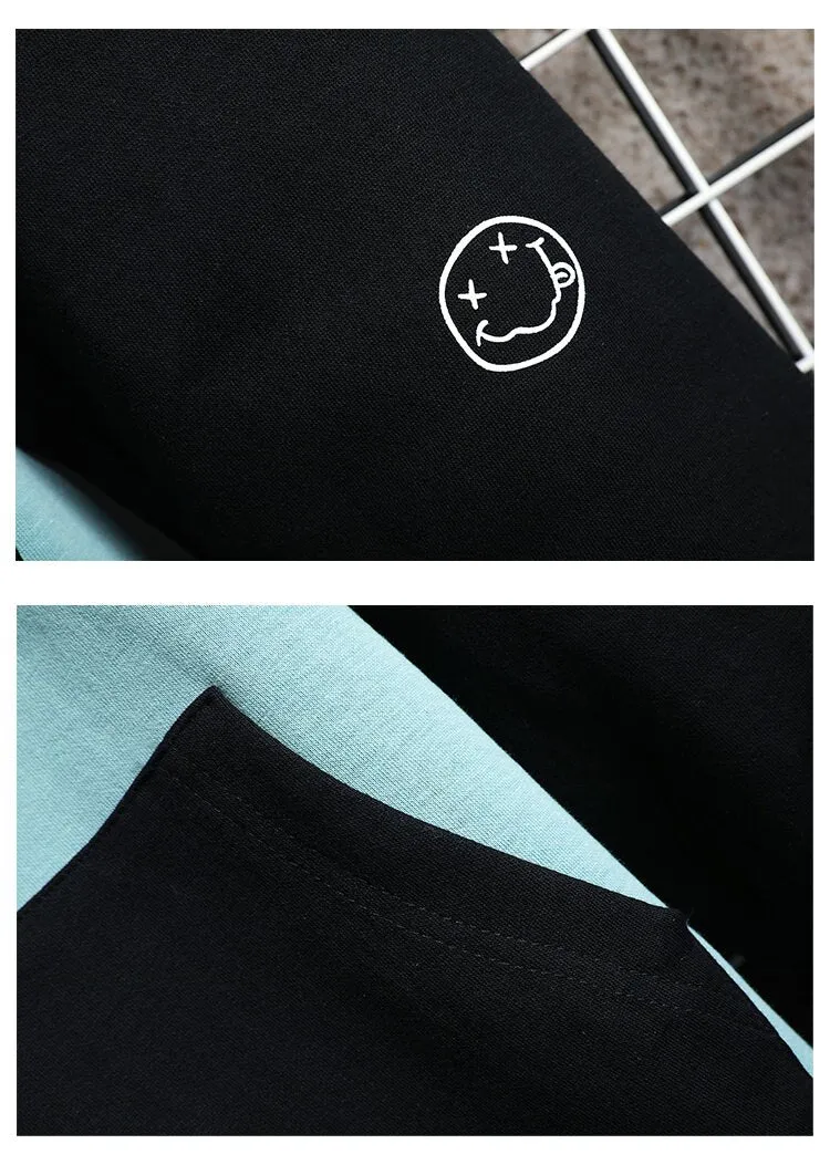 RUIWEIXUAN Contrast Color Hoodie