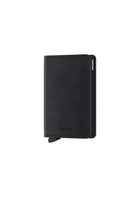 Slim Vintage Wallet - Black