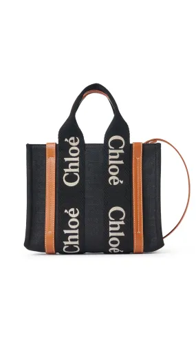 Small Woody Tote Bag - Black/Beige