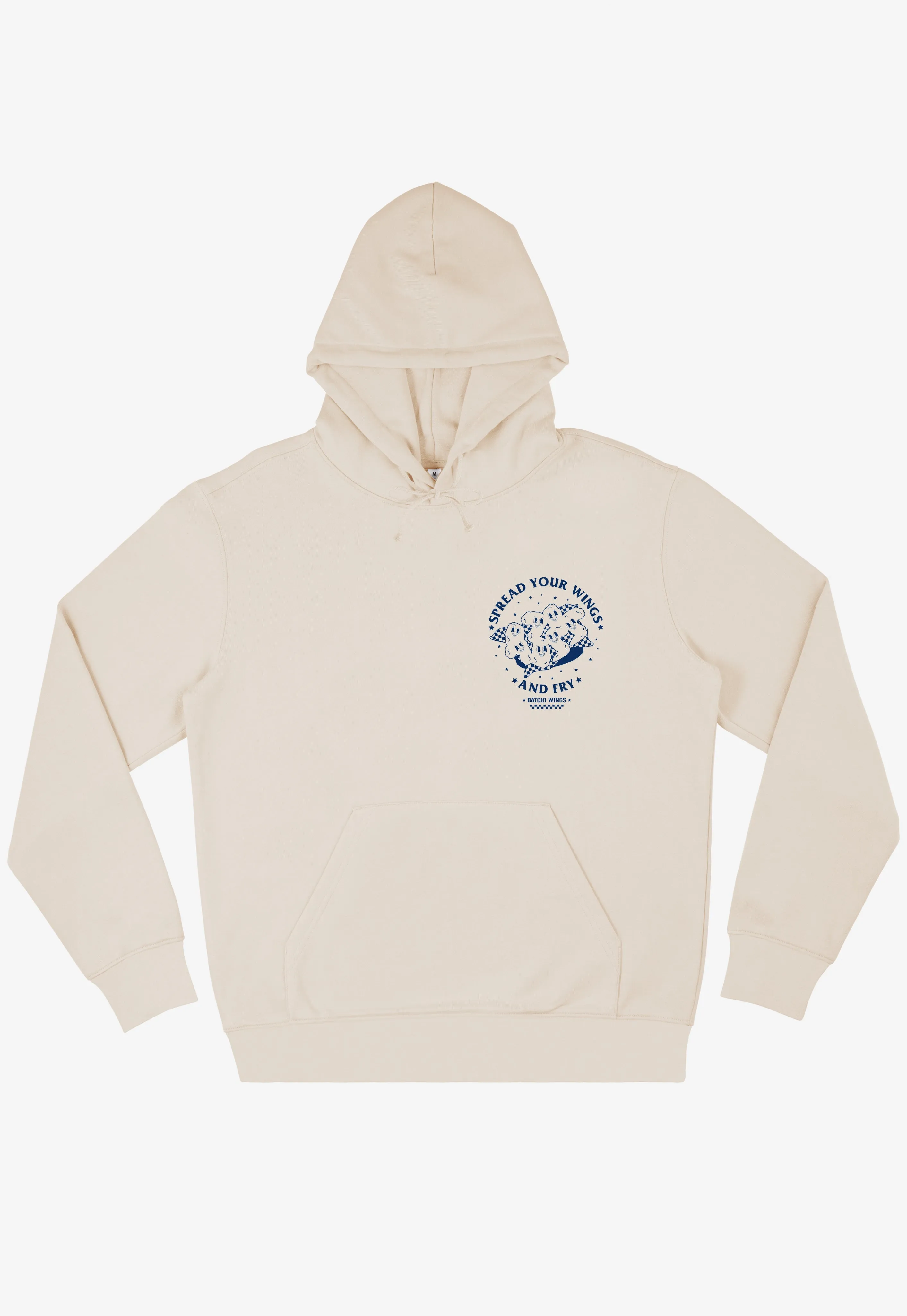 Spread Your Wings Fried Chicken Hoodie in Vanilla