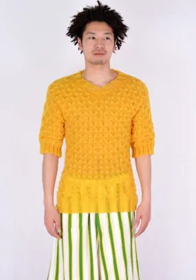 SUNNEI TVN01 V-NECK SHORT SLEEVE KNIT SWEATER MANGO