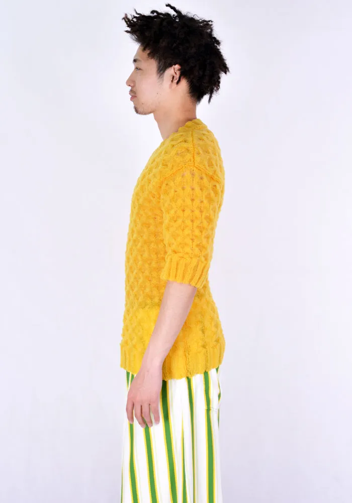 SUNNEI TVN01 V-NECK SHORT SLEEVE KNIT SWEATER MANGO