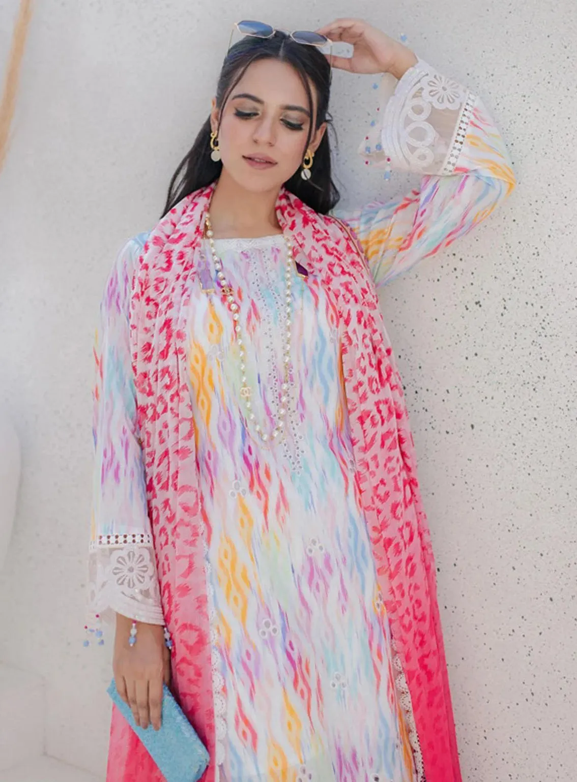 Sunshine Bloom By Al Zohaib Embroidered Cambric Unstitched 3 Piece Suit - 07