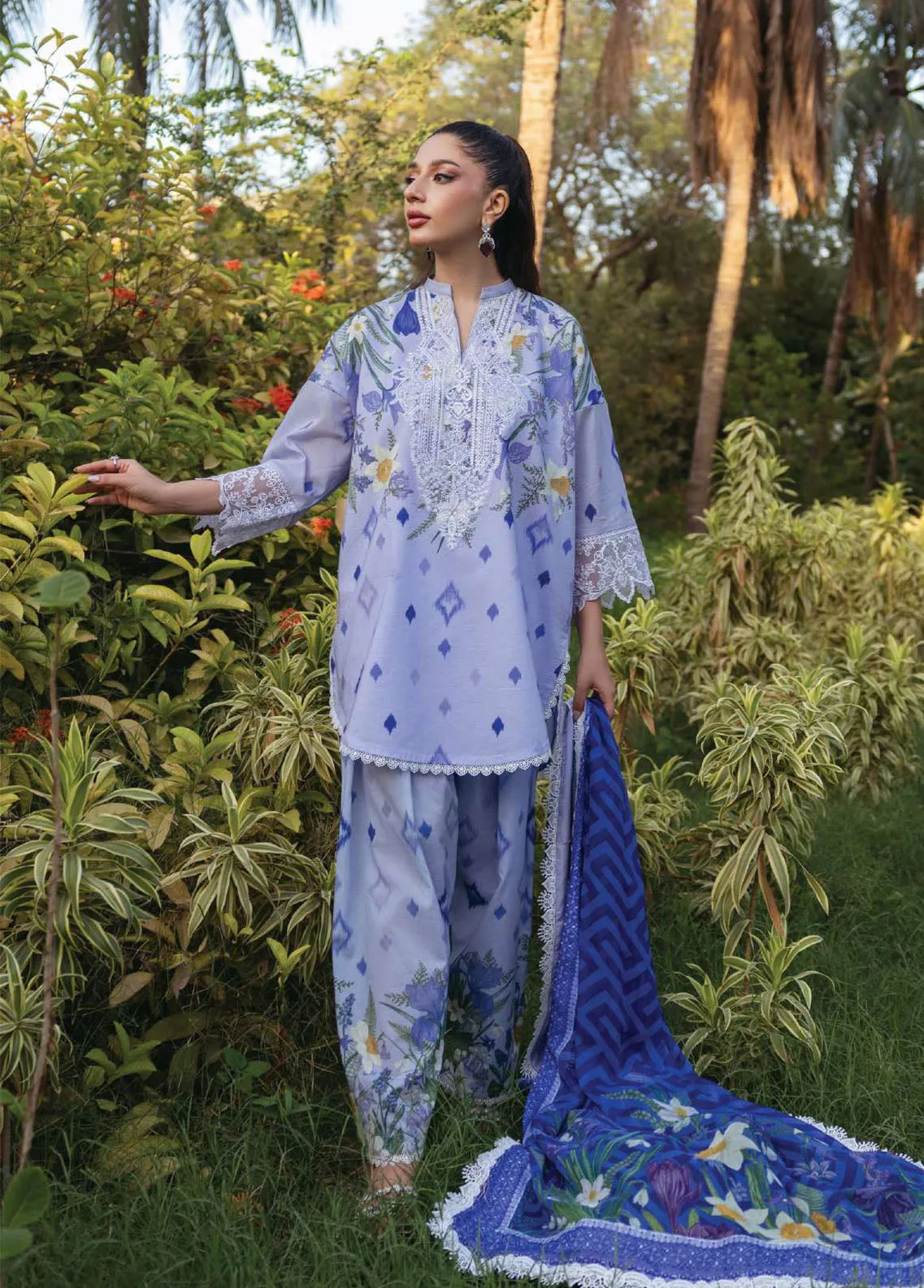 Tahra By Zainab Chottani Embroidered Lawn 3 Piece Unstitched Suit ZC24T 6A RAHA