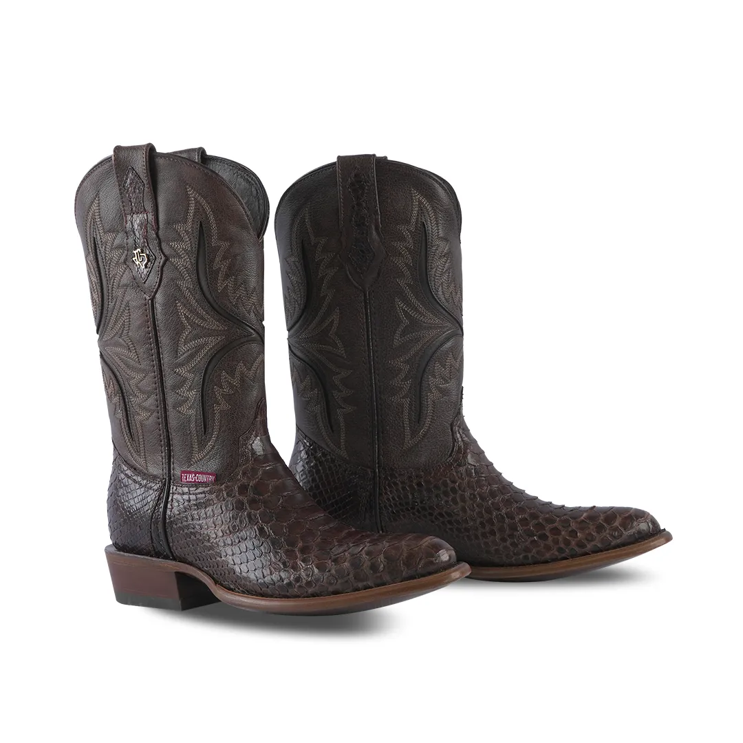 Texas Country Exotic Boot Python Cafe PN240