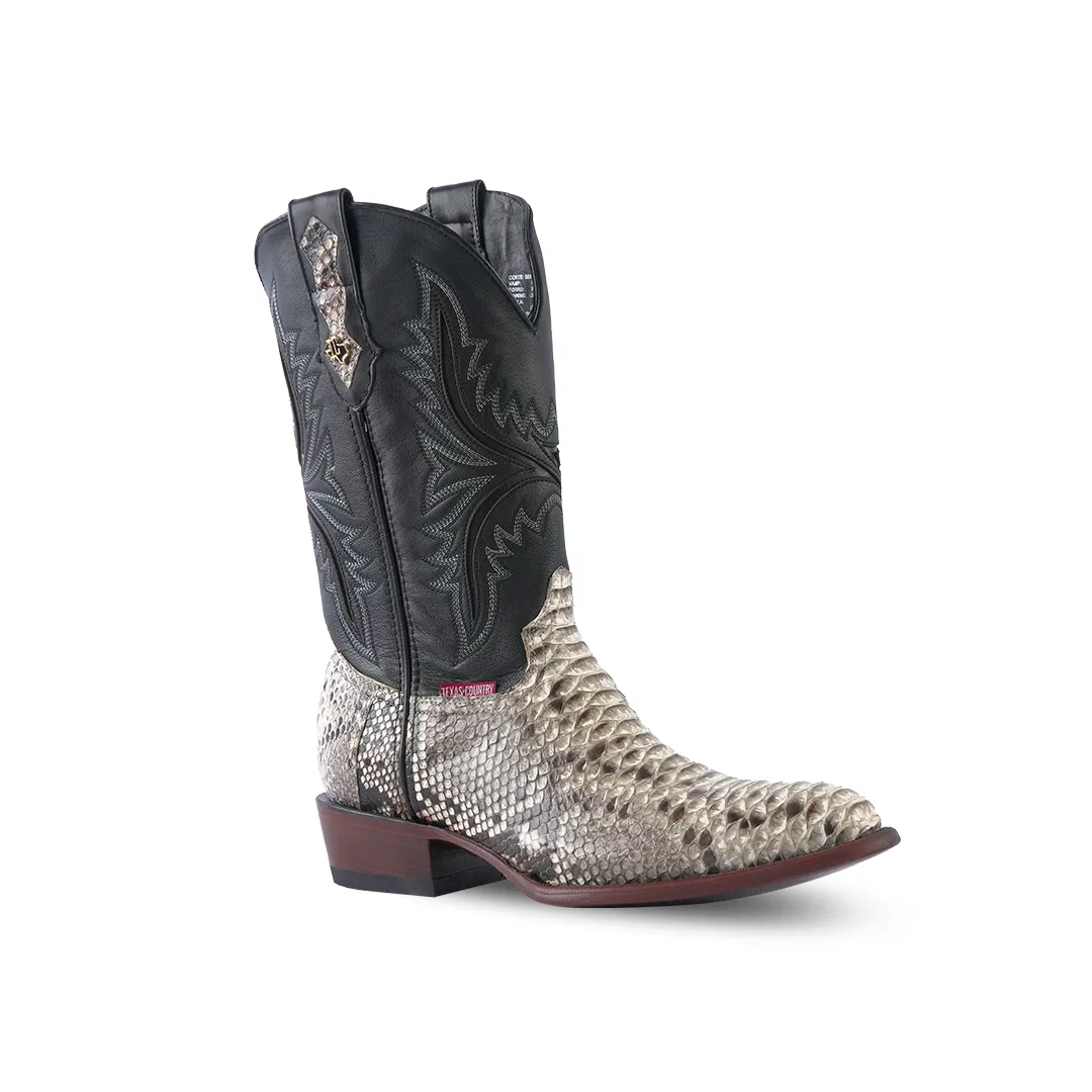 Texas Country Exotic Boot Python Natural Round Toe PN240