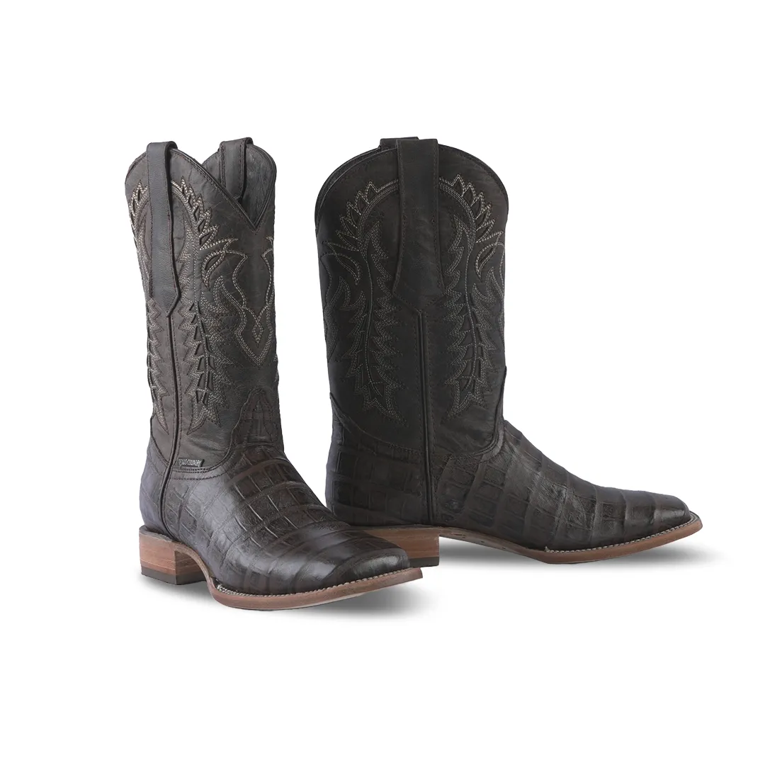 Texas Country Western Boot  American Belly Choco Square Toe E642