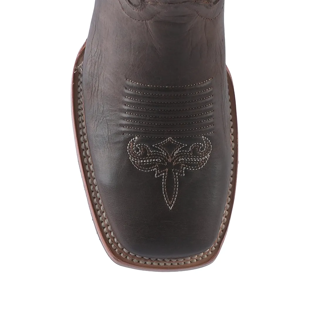 Texas Country Western Boot Cedro Tabaco Square Toe E584