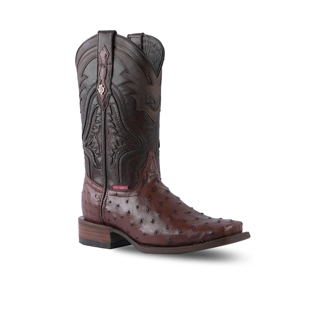 Texas Country Western Boot Ostrich Kango CC Rodeo Toe AV90