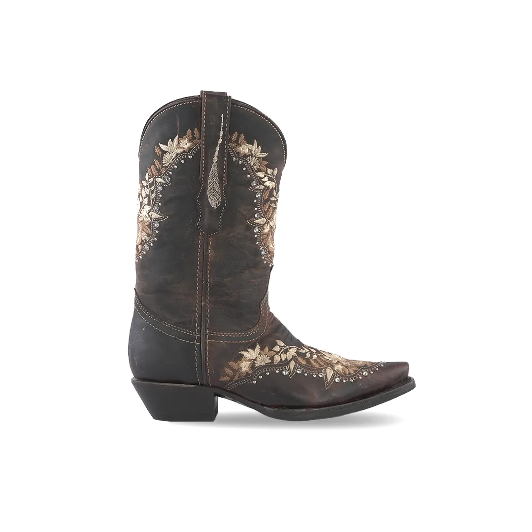 Texas Country Western Womens Boot Mat Choco Snip Toe E787