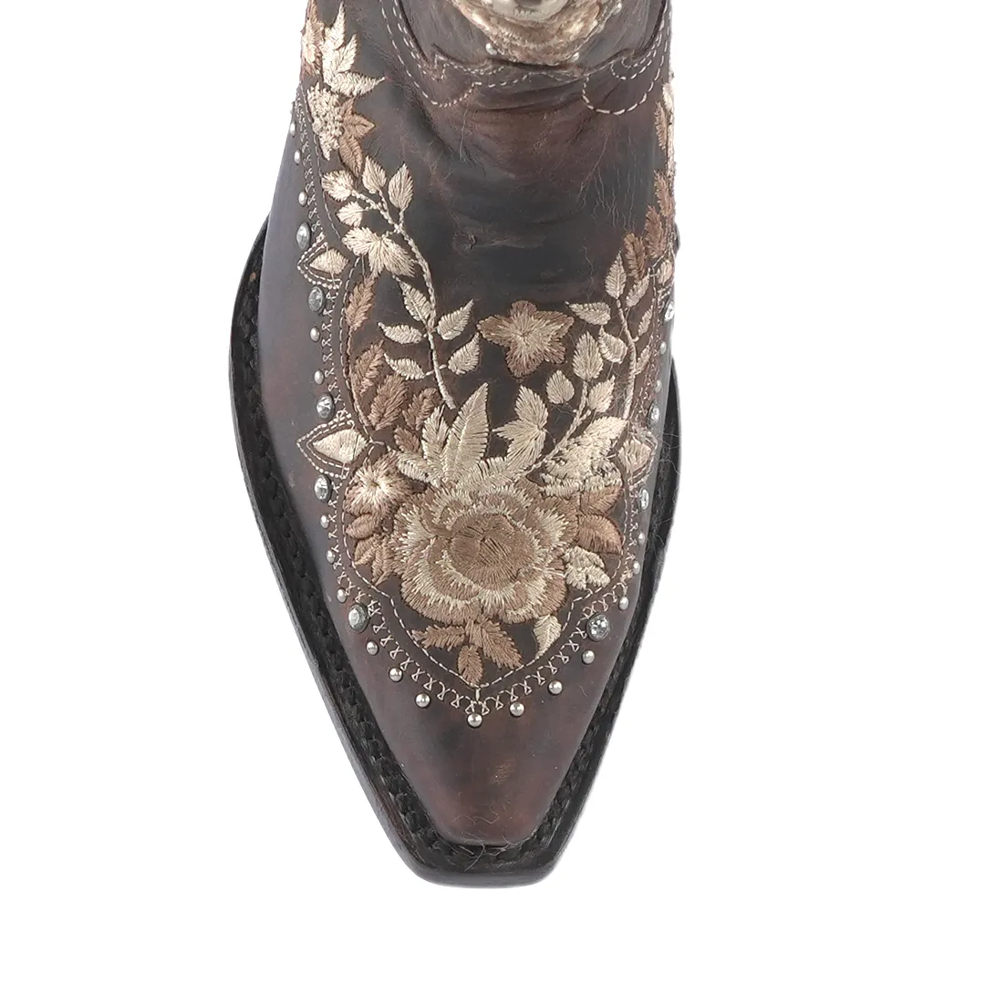 Texas Country Western Womens Boot Mat Choco Snip Toe E787