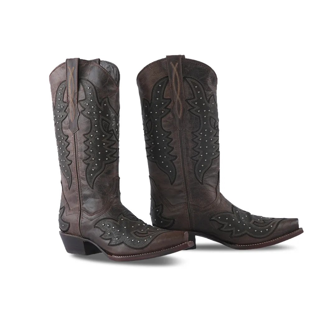 Texas Country Womens Western Boot Matcat Choco Retro Toe E747