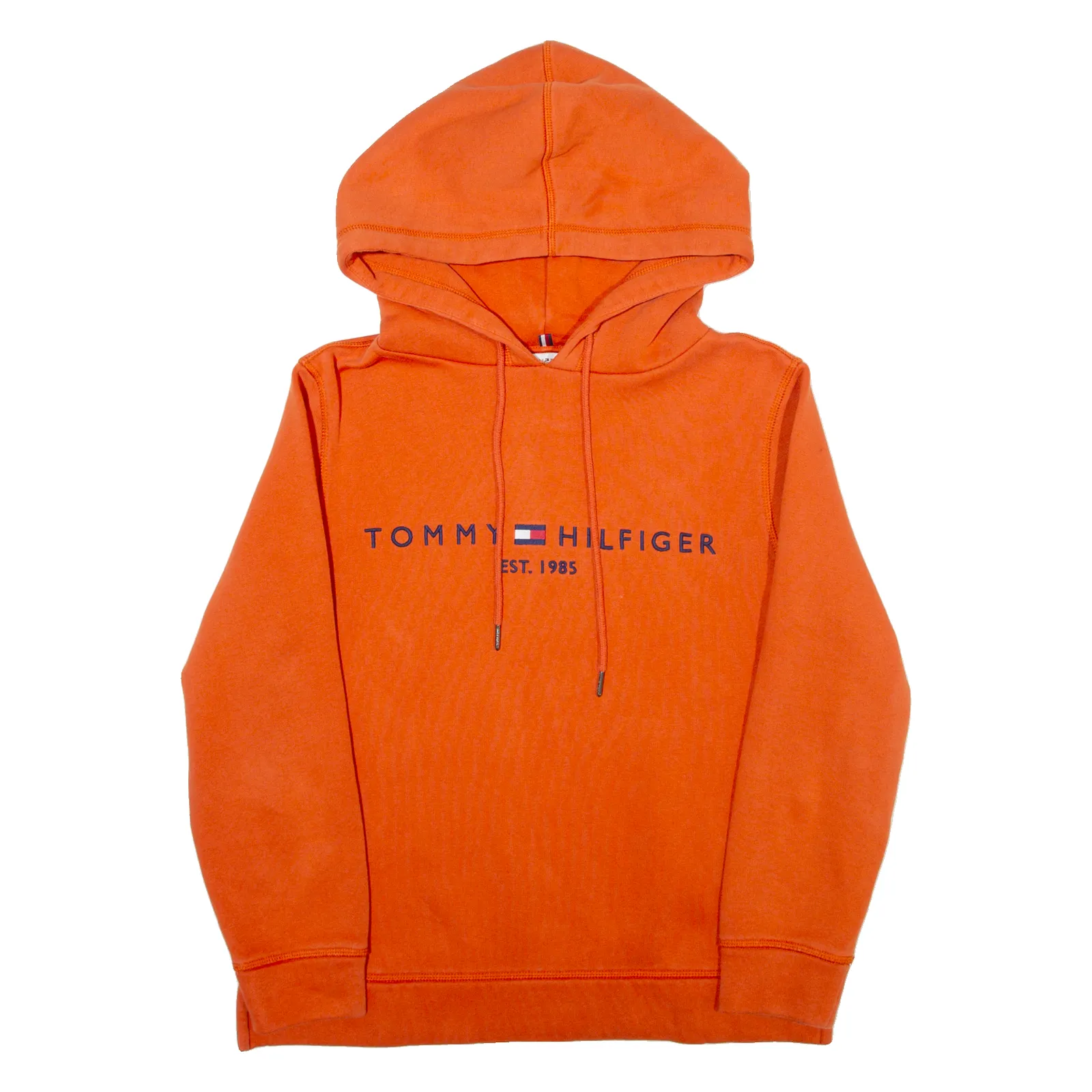 TOMMY HILFIGER Mens Orange Hoodie S