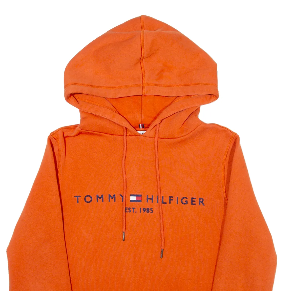 TOMMY HILFIGER Mens Orange Hoodie S