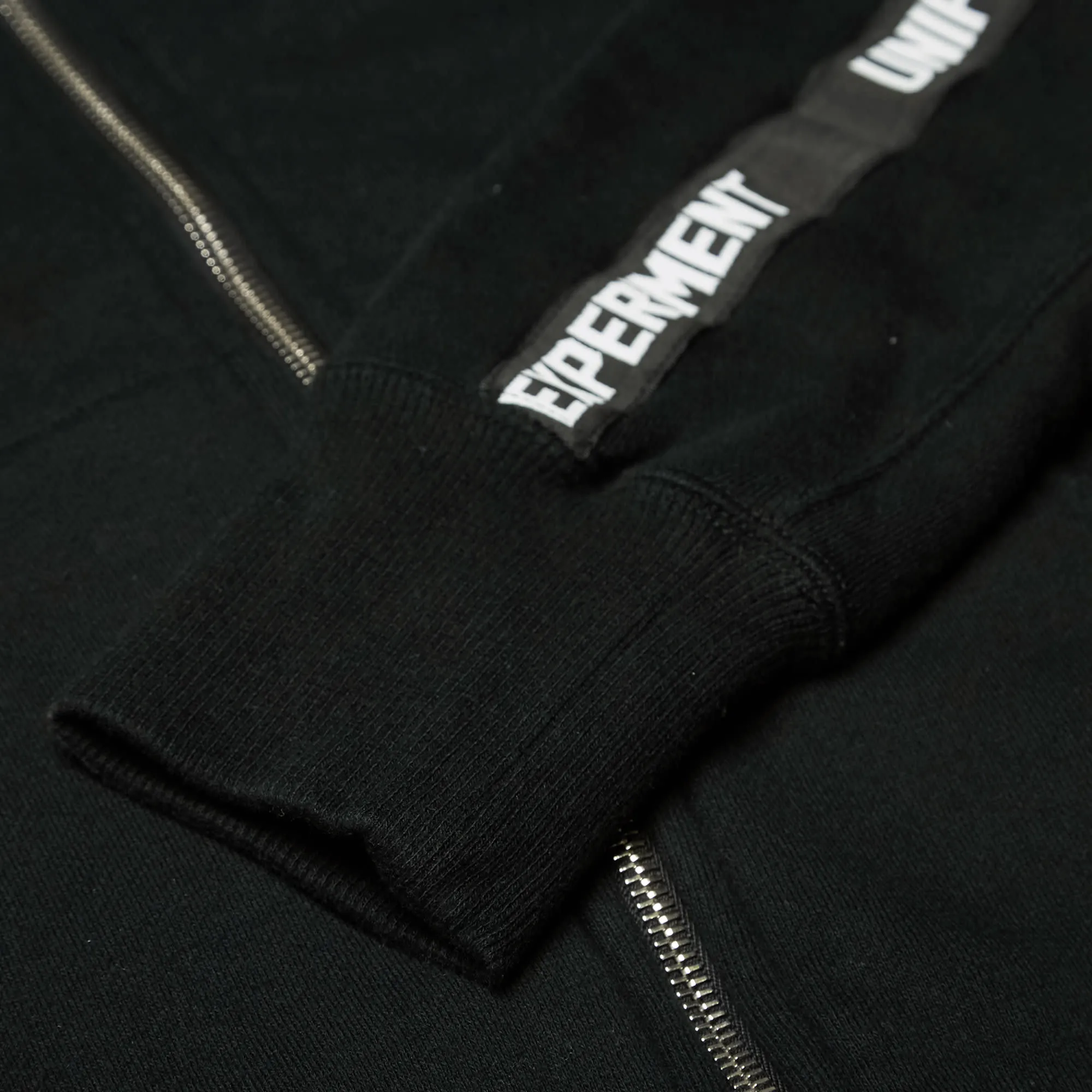 Uniform Experiment Tape Line Zip Up HoodyBlack