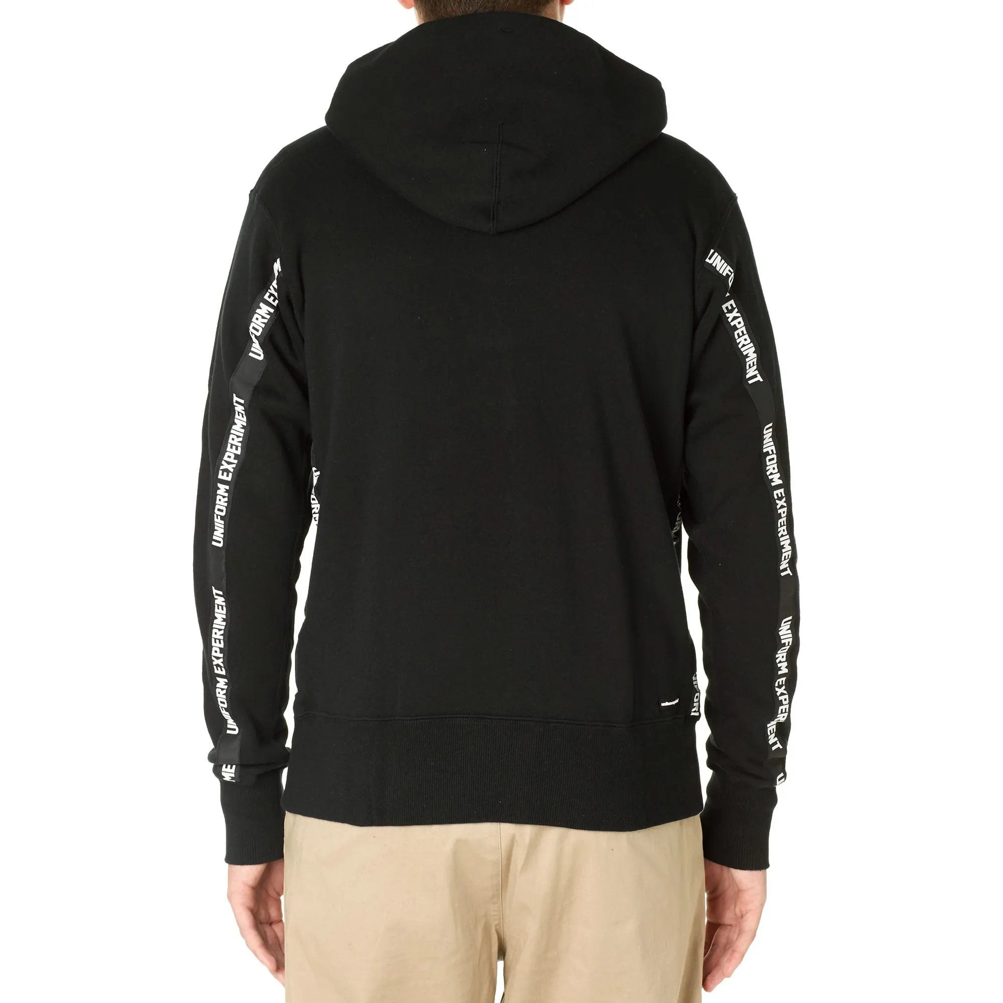 Uniform Experiment Tape Line Zip Up HoodyBlack