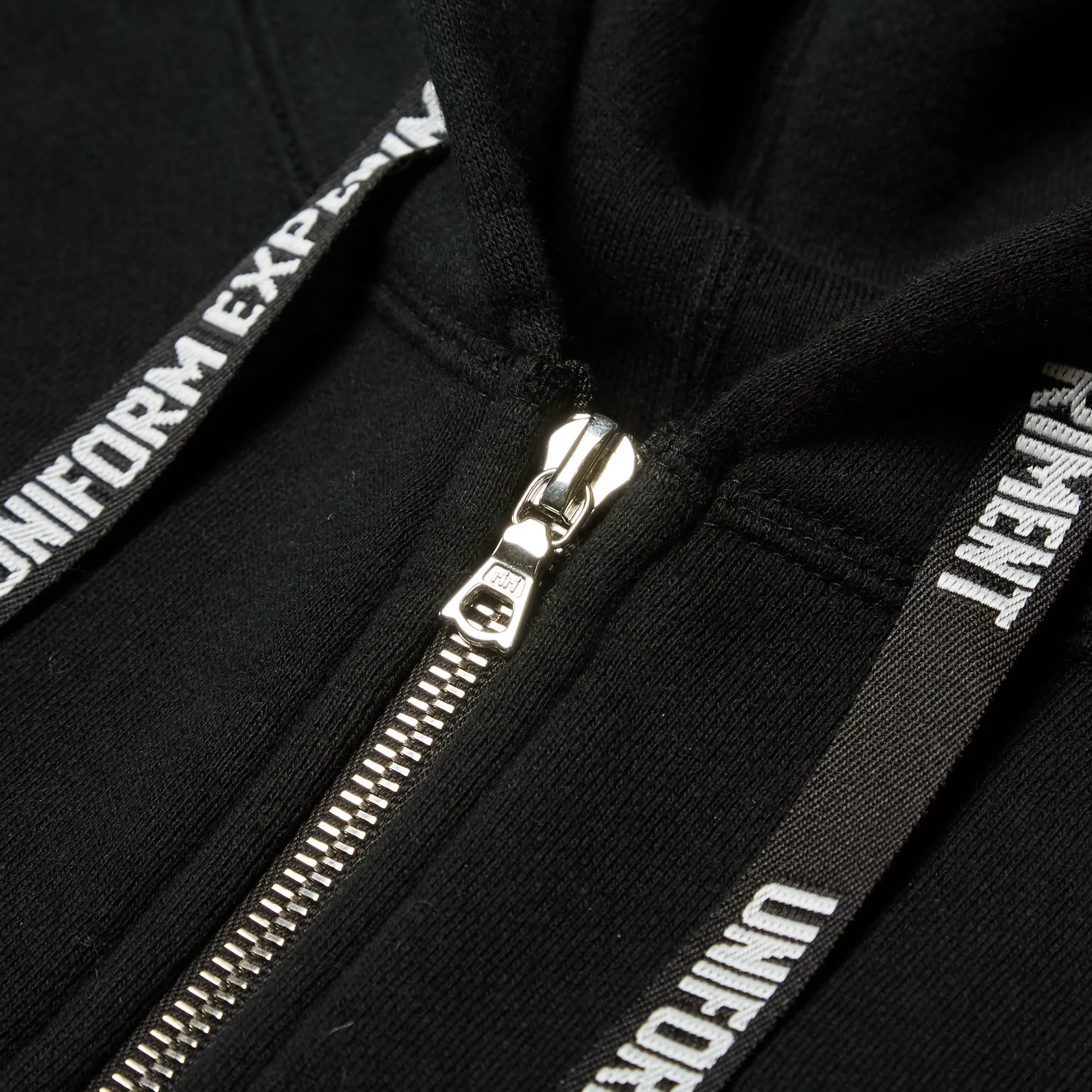 Uniform Experiment Tape Line Zip Up HoodyBlack