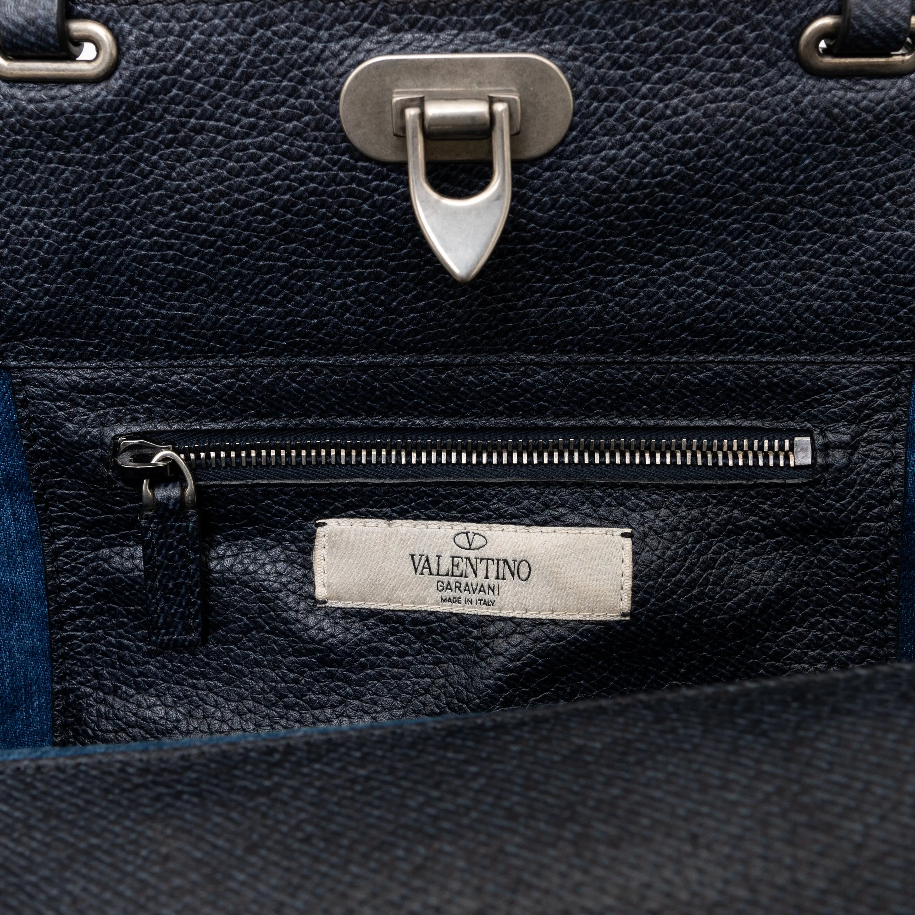 Valentino Rockstud 2-Way Denim Bag - '00s