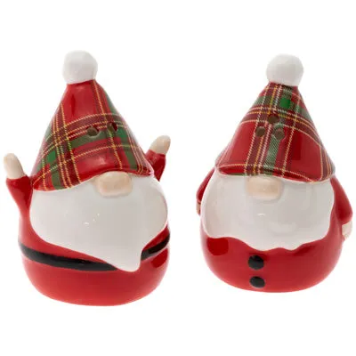 Wallace Plaid Santa Gnome Salt and Pepper Set