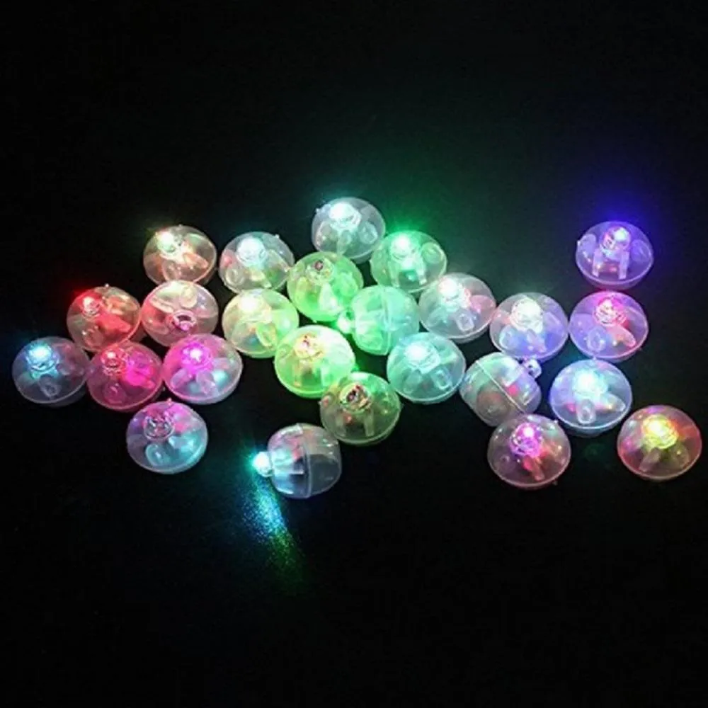 Wedding Colourful  Led Balloon Lights Flash For Decoration 50pcs