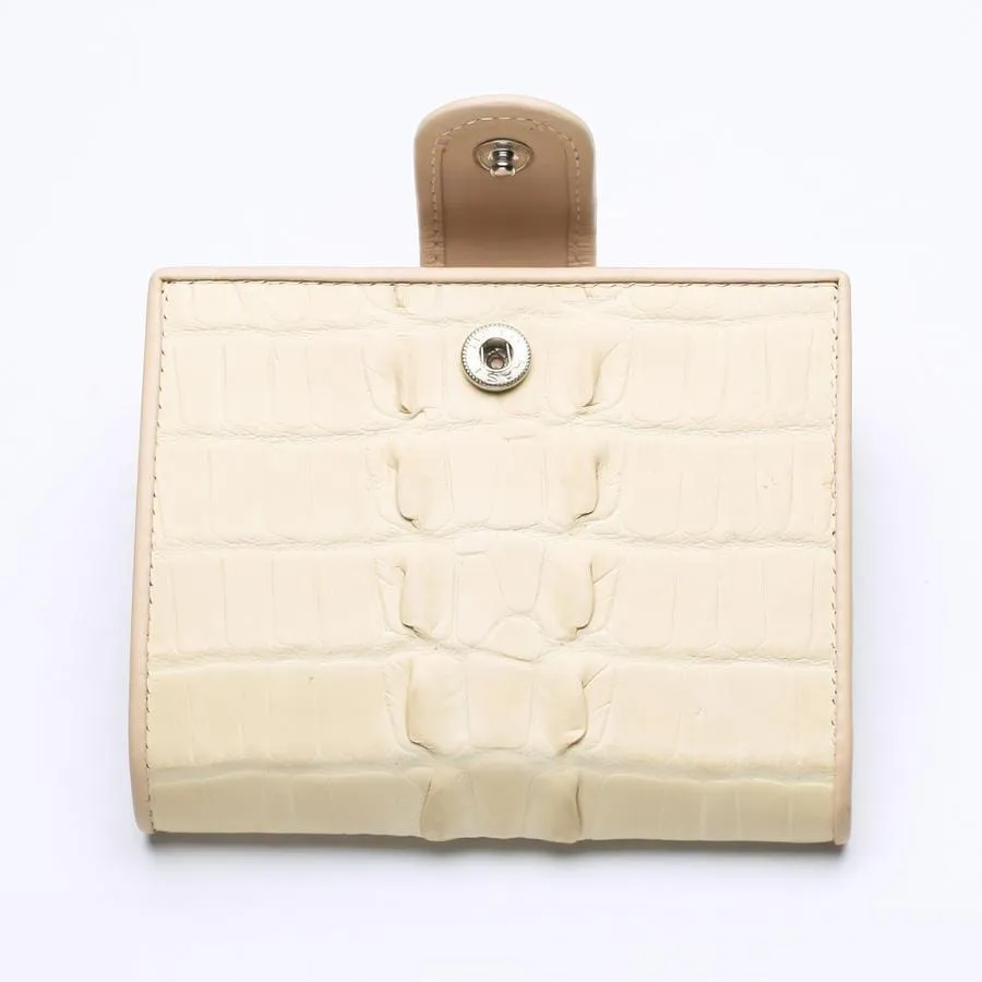 White Pearl Crocodile Tail Skin Womens Wallets