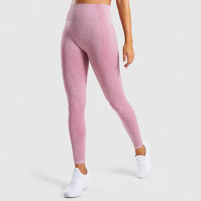 Workout Women Leggings Fitness High Waist Elastic Push Up Ankle Length Polyester Leggin Casual Solid Leggings