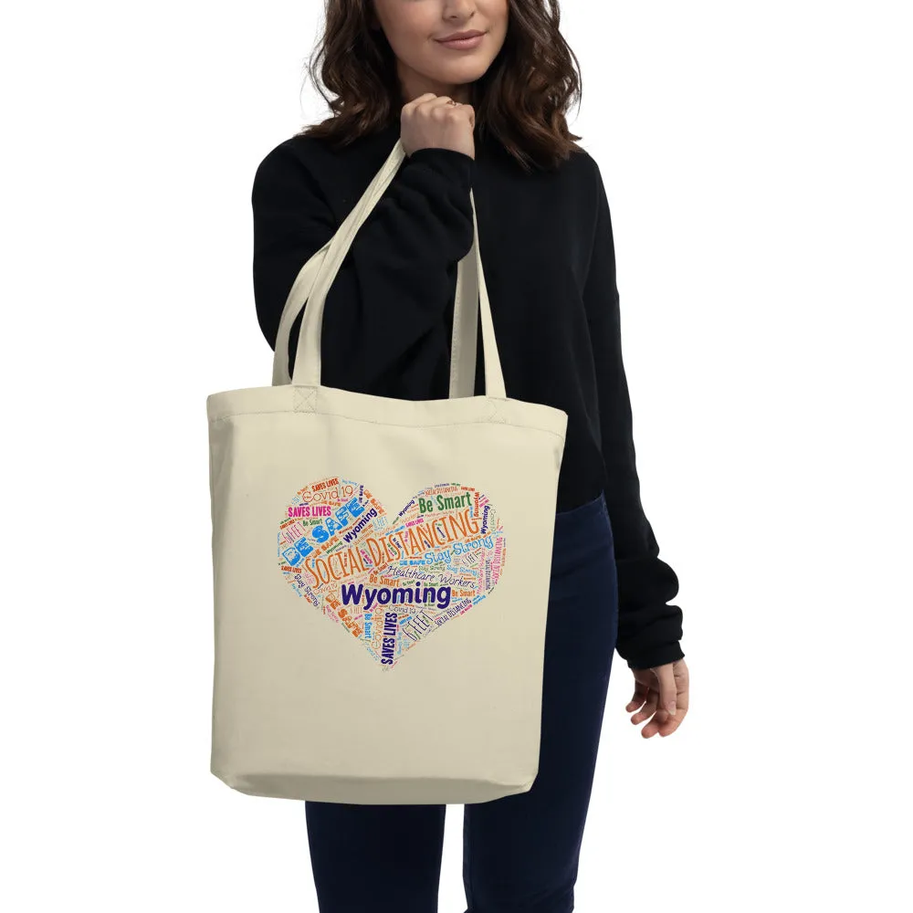 Wyoming - Social Distancing Tote Bag - Eco Friendly