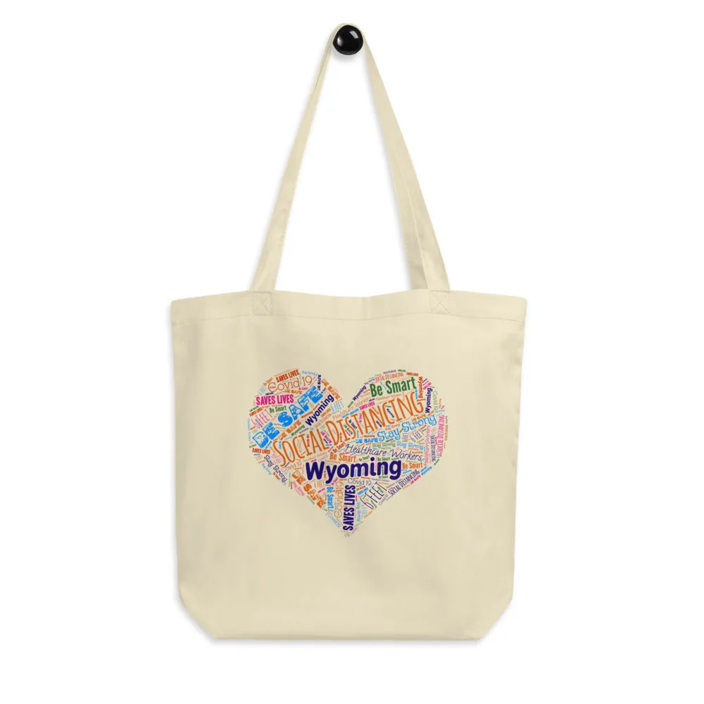 Wyoming - Social Distancing Tote Bag - Eco Friendly