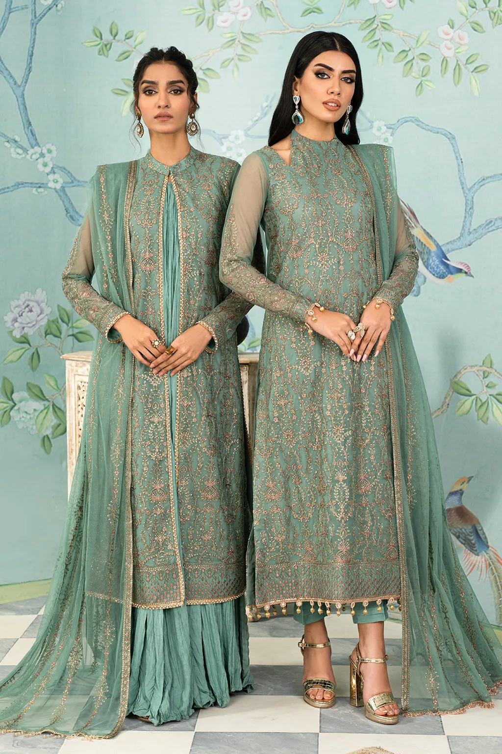 Zarif Afsanah Luxury Embroidered Net Unstitched 3Pc Suit ZAF 11 ABSHAAR